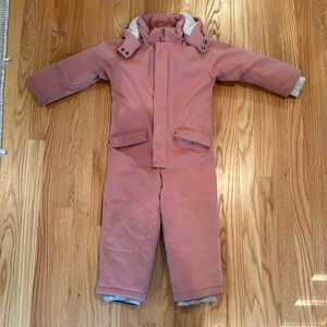 7 A.M. Enfant 4-5T Snowsuit Grand Benji Plush, Rose Dawn
